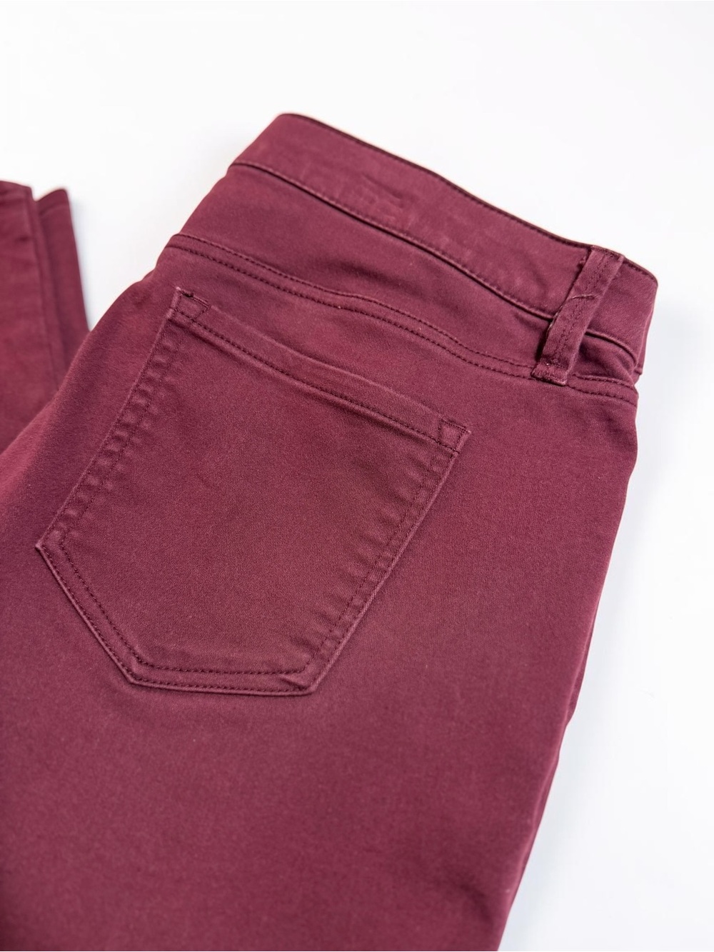 Liz Claiborne Womens Burgundy Bootcut Jeans Size 14 Stretch Casual Pants - Picture 5 of 5